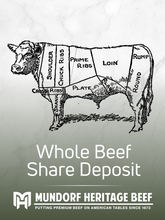 Whole beef (whole cow) share, custom cut dry-aged Angus, Mundorf Heritage Beef